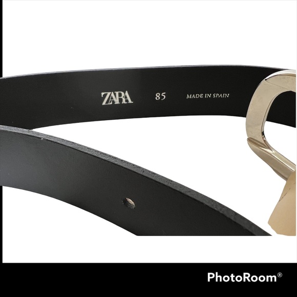 Zara Brown Taupe Beige Leather Belt Size 32 Womens Belt 100% Leather Cream New - Picture 14 of 14